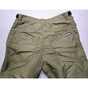 Sancezz‎ Vtg Technology Green Rave Skater Goth Nylon Cargo Pants 32 90s